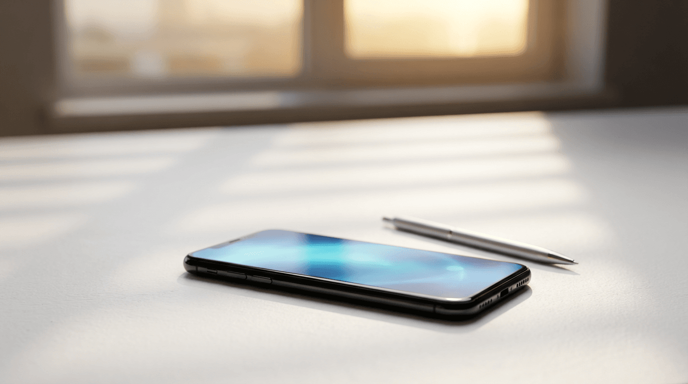 Smartphone with social media icons